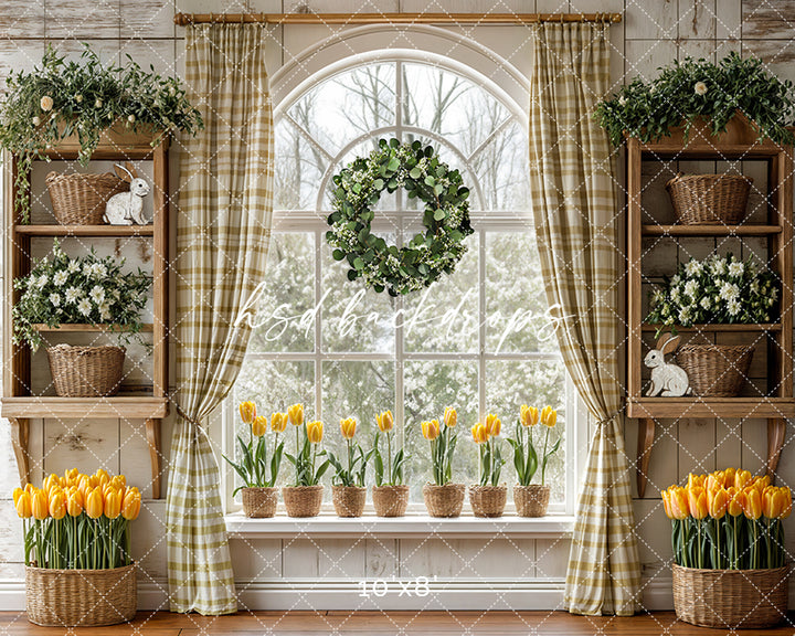 Yellow Tulips Window