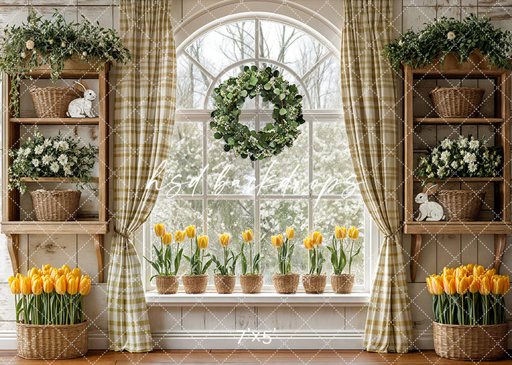 Yellow Tulips Window