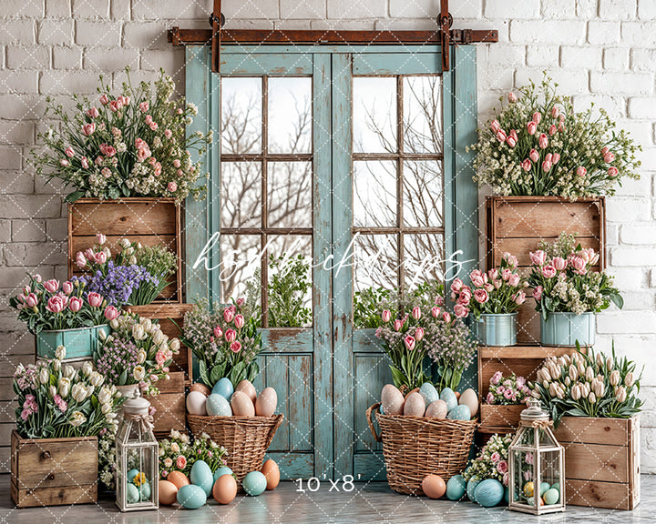 Blooming Easter Barn Doors