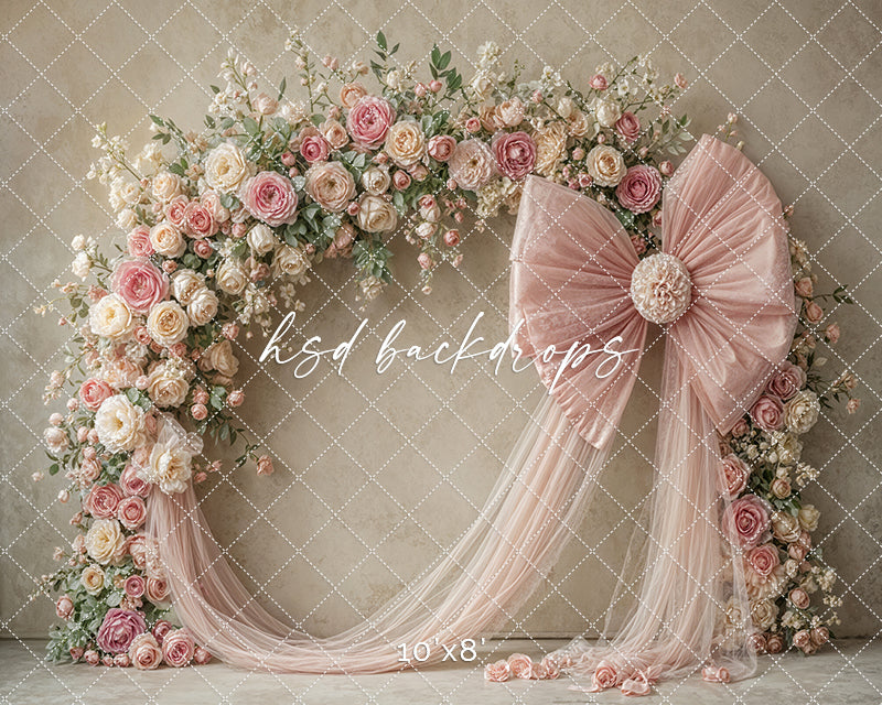 Blooming Arch & Bows - Pink