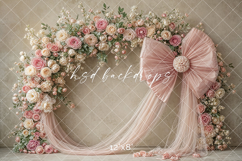 Blooming Arch & Bows - Pink