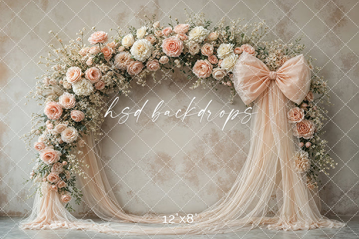 Blooming Arch & Bows - Peach