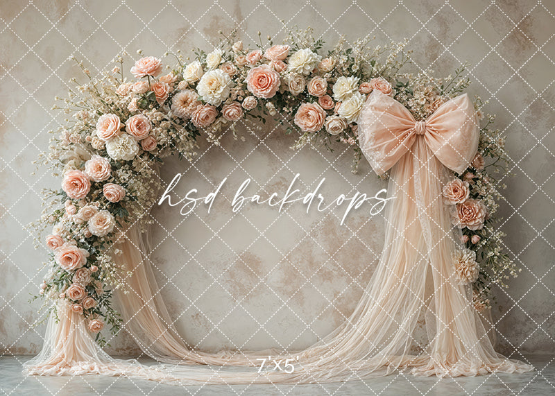 Blooming Arch & Bows - Peach