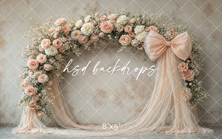 Blooming Arch & Bows - Peach