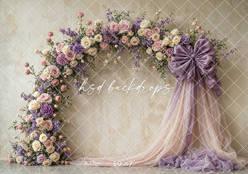 Blooming Arch & Bows - Purple