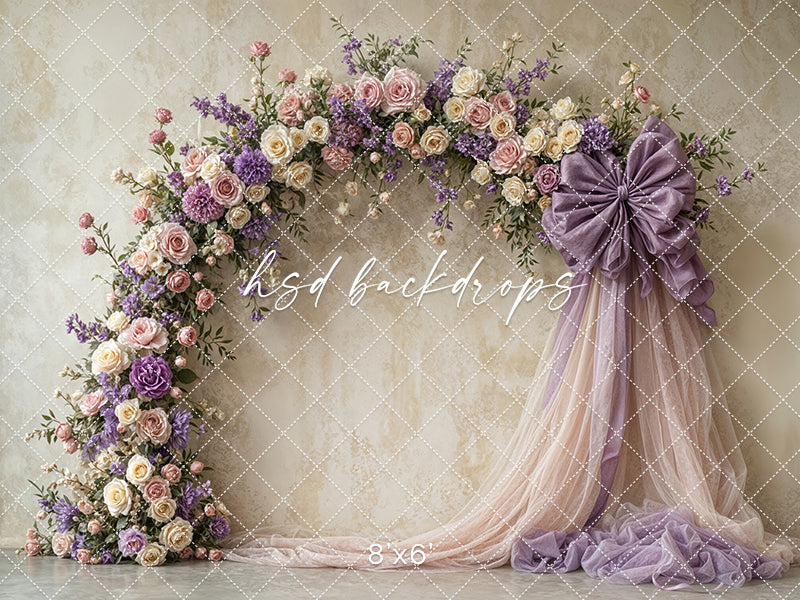 Blooming Arch & Bows - Purple