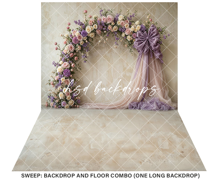 Blooming Arch & Bows - Purple