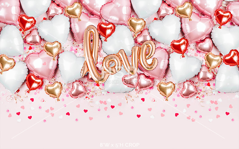 Heart Balloon Backdrop - Black Friday Steal - HSD Photography Backdrops 