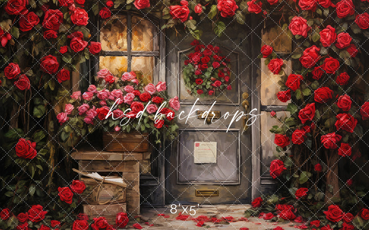 Romantic Post Office Door - HSD Photography Backdrops 