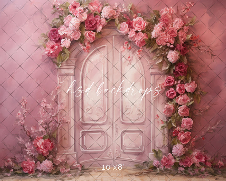 Pretty Pink Door - HSD Photography Backdrops 