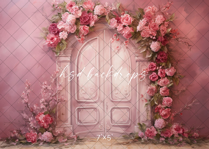 Pretty Pink Door - HSD Photography Backdrops 