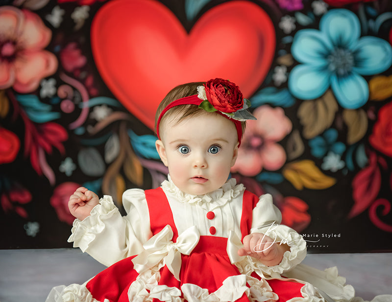 Heart of Flowers - HSD Photography Backdrops 