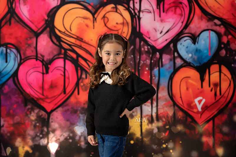 Graffiti Hearts (sweep options) - HSD Photography Backdrops 