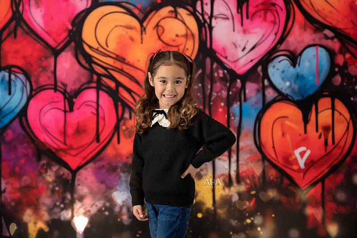 Graffiti Hearts (sweep options) - HSD Photography Backdrops 