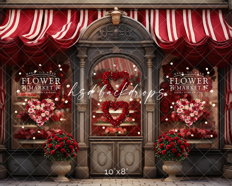 Romantic Rose Flower Market - HSD Photography Backdrops 