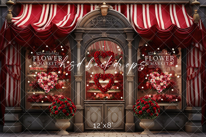 Romantic Rose Flower Market - HSD Photography Backdrops 