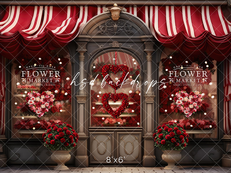 Romantic Rose Flower Market - HSD Photography Backdrops 