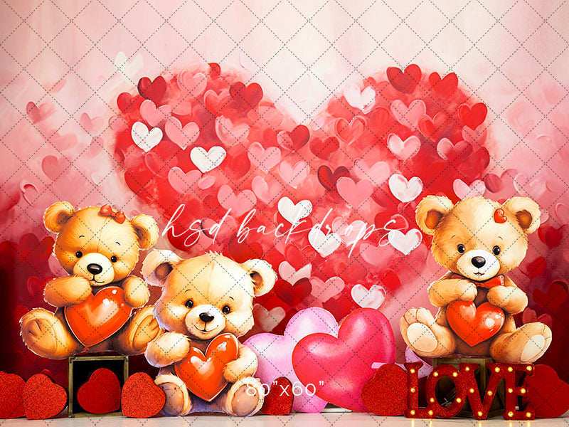 Beary Big Heart - HSD Photography Backdrops 