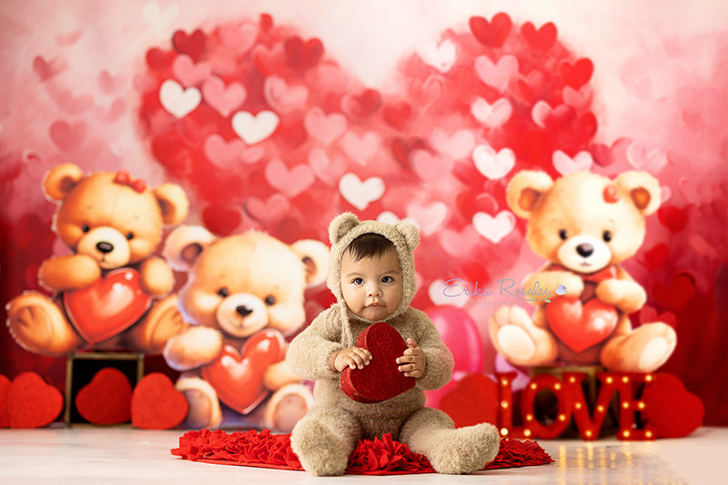 Beary Big Heart - HSD Photography Backdrops 