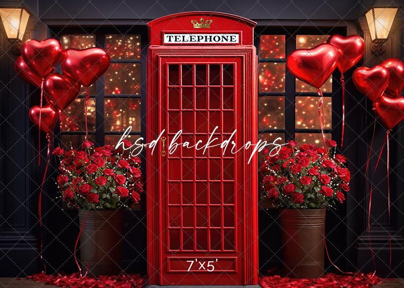 Vintage Telephone Booth (sweep options) - HSD Photography Backdrops 