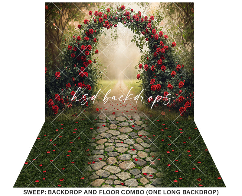 Enchanted Red Rose Arch (sweep options)