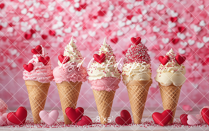 Valentine's Day Ice Cream Cones