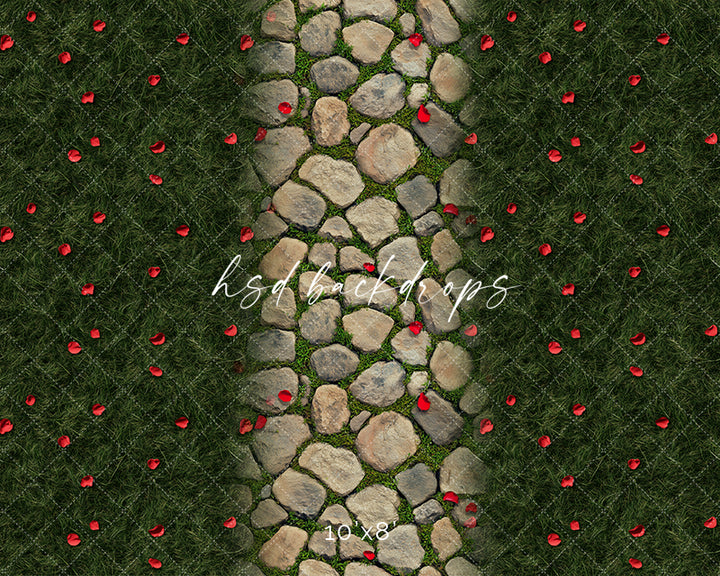 Scattered Rose Petals Pathway