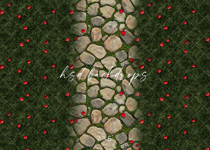 Scattered Rose Petals Pathway