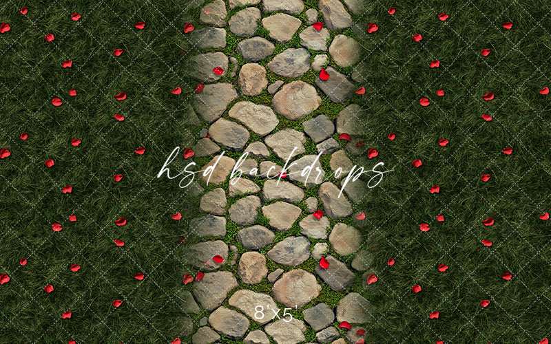 Scattered Rose Petals Pathway