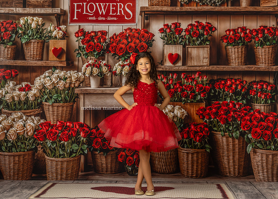 Valentines Day Flower Shop Wall (sweep options)