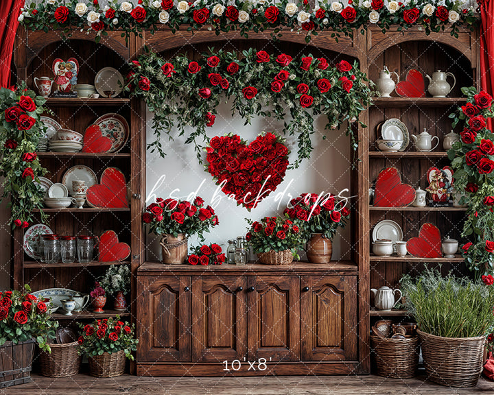 Valentine's Day Kitchen Hutch (sweep options)