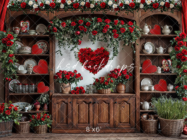 Valentine's Day Kitchen Hutch (sweep options)