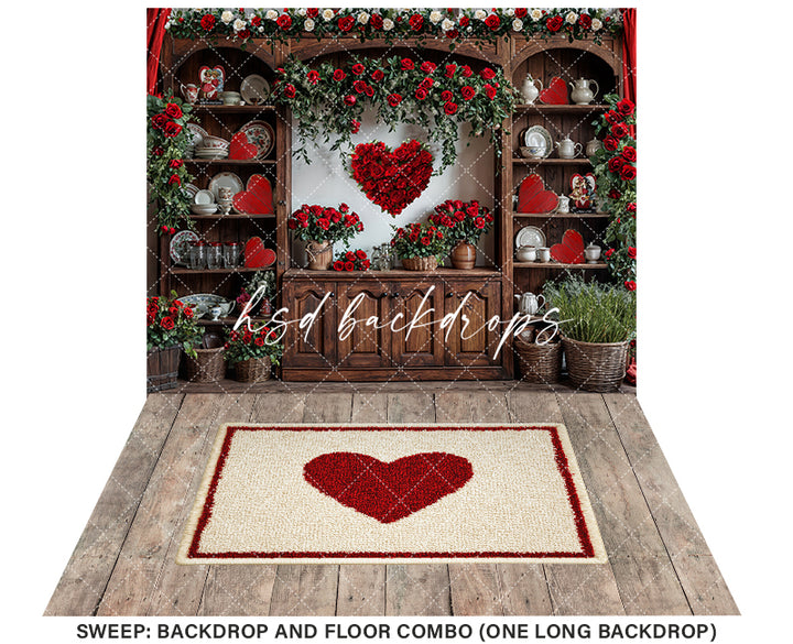 Valentine's Day Kitchen Hutch (sweep options)