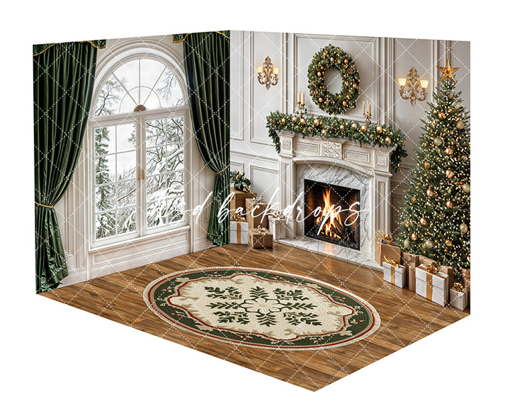 Christmas Room - CHS68384 Festive Flames Fireplace