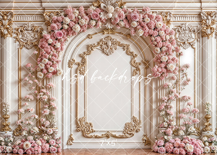 Baroque Floral Arch Wall