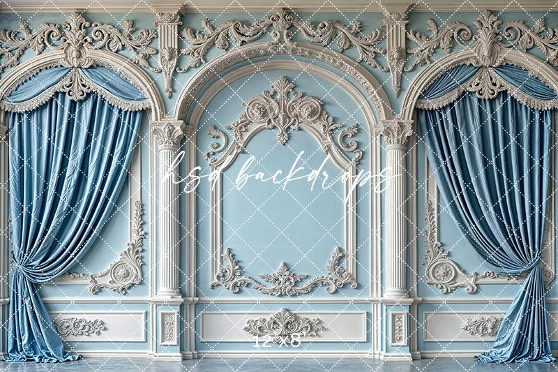 Baroque Blue Wall