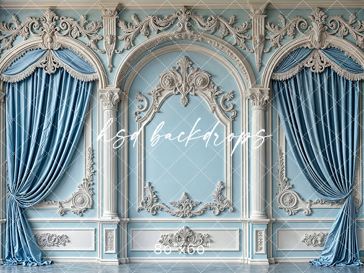 Baroque Blue Wall