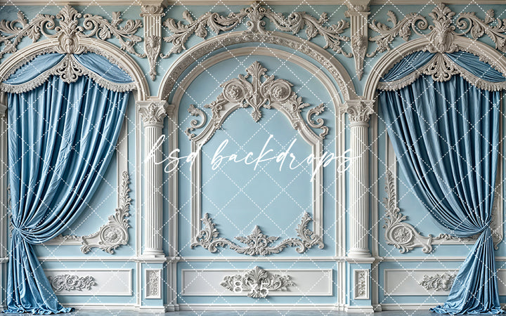 Baroque Blue Wall