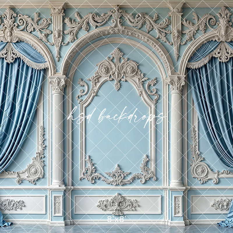 Baroque Blue Wall