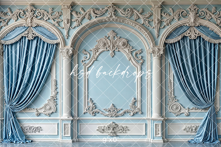 Baroque Blue Wall