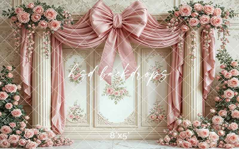 Large Pink Bow Regal Wall