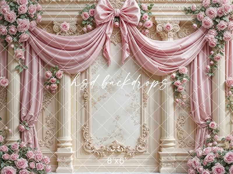 Pretty Pink Roses Regal Wall