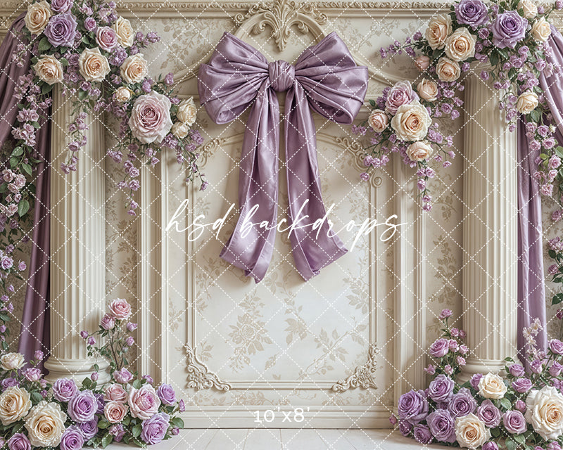 Large Purple Bow Regal Wall