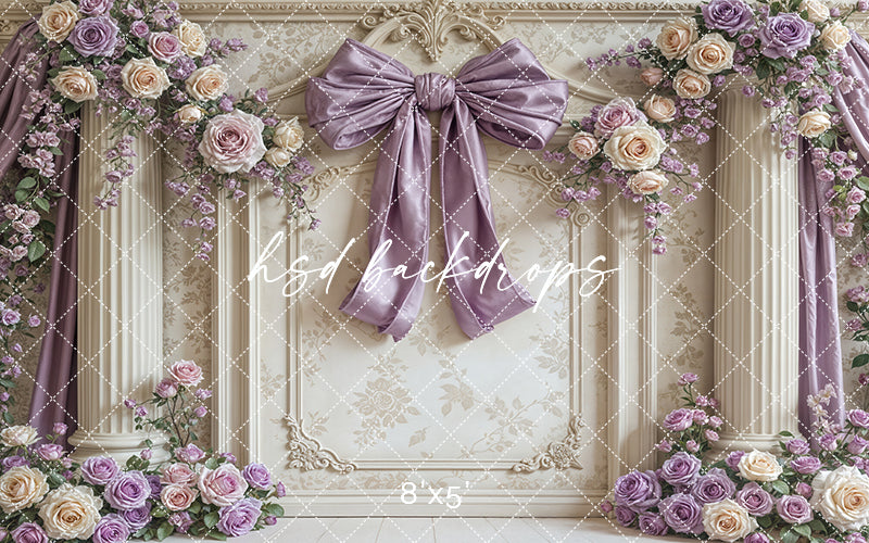 Large Purple Bow Regal Wall