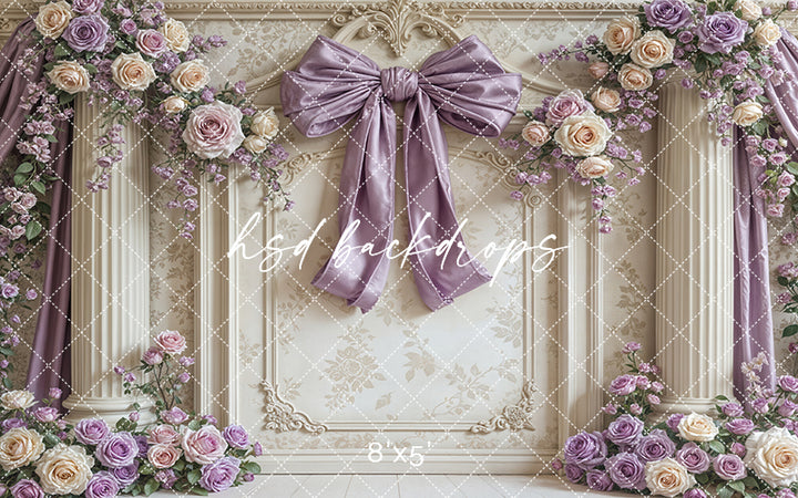 Large Purple Bow Regal Wall