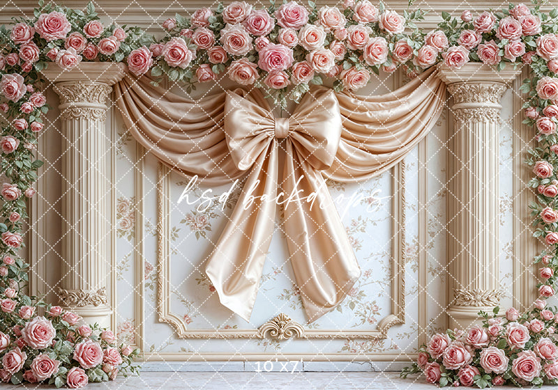 Large Beige Bow Regal Wall