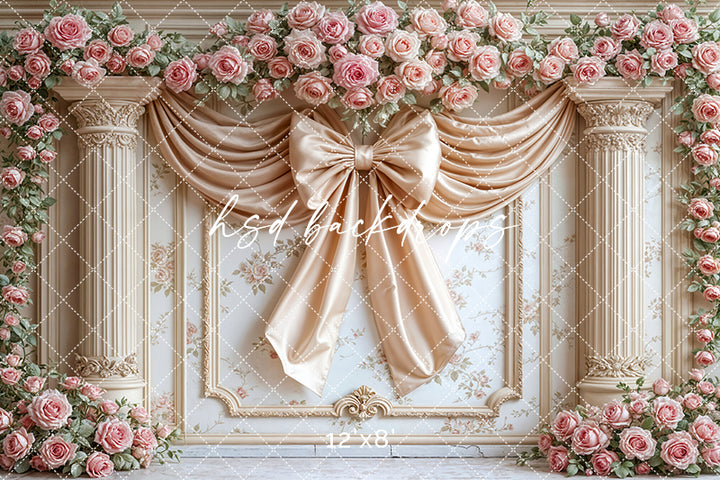 Large Beige Bow Regal Wall