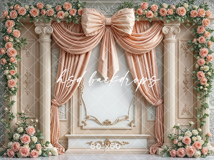 Peach Bow Victorian Wall