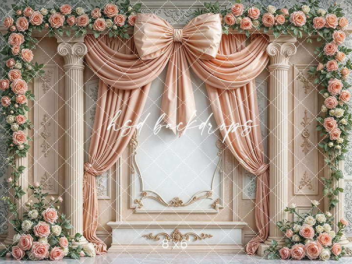 Peach Bow Victorian Wall