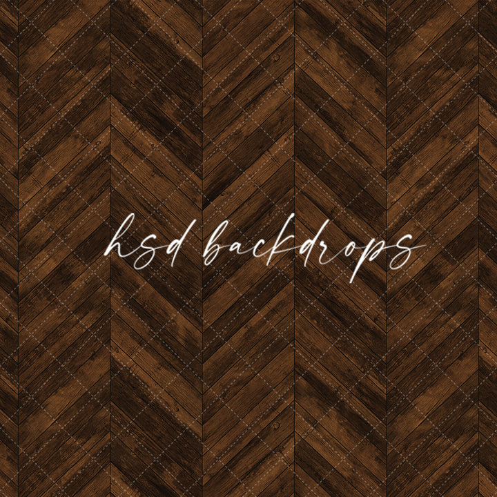 Dark Brown Parquet Chevron Wood Photography Floor Backdrop